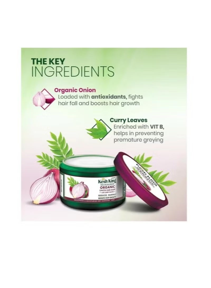 Kesh King Organic Onion Hair Mask with Curry Leaves 200ml - Image 1